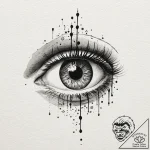 Tattoo design, handpoke style, a simplified e… – tattoo sketch (№1751477913_0, 02.07.2025 17:38) — tattoovalue.net