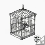 Tattoo design, a cage made of search bars, tr… – tattoo sketch (№1751478320_0, 02.07.2025 17:45) — tattoovalue.net