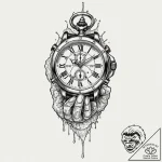 Tattoo design, a soldier’s watch, the glass i… – tattoo sketch (№1751479239_0, 02.07.2025 18:00) — tattoovalue.net