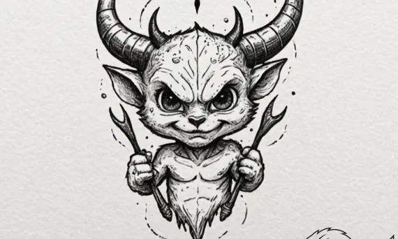 Tattoo design, handpoke style, a poorly drawn... - tattoo sketch (№1751480470_0, 02.07.2025 18:21) — tattoovalue.net