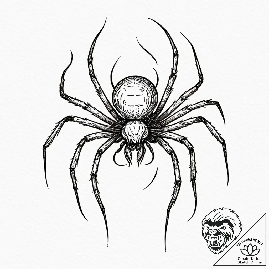Tattoo design, handpoke style, a silly lookin... - tattoo sketch (№1751481555_0, 02.07.2025 18:39) — tattoovalue.net