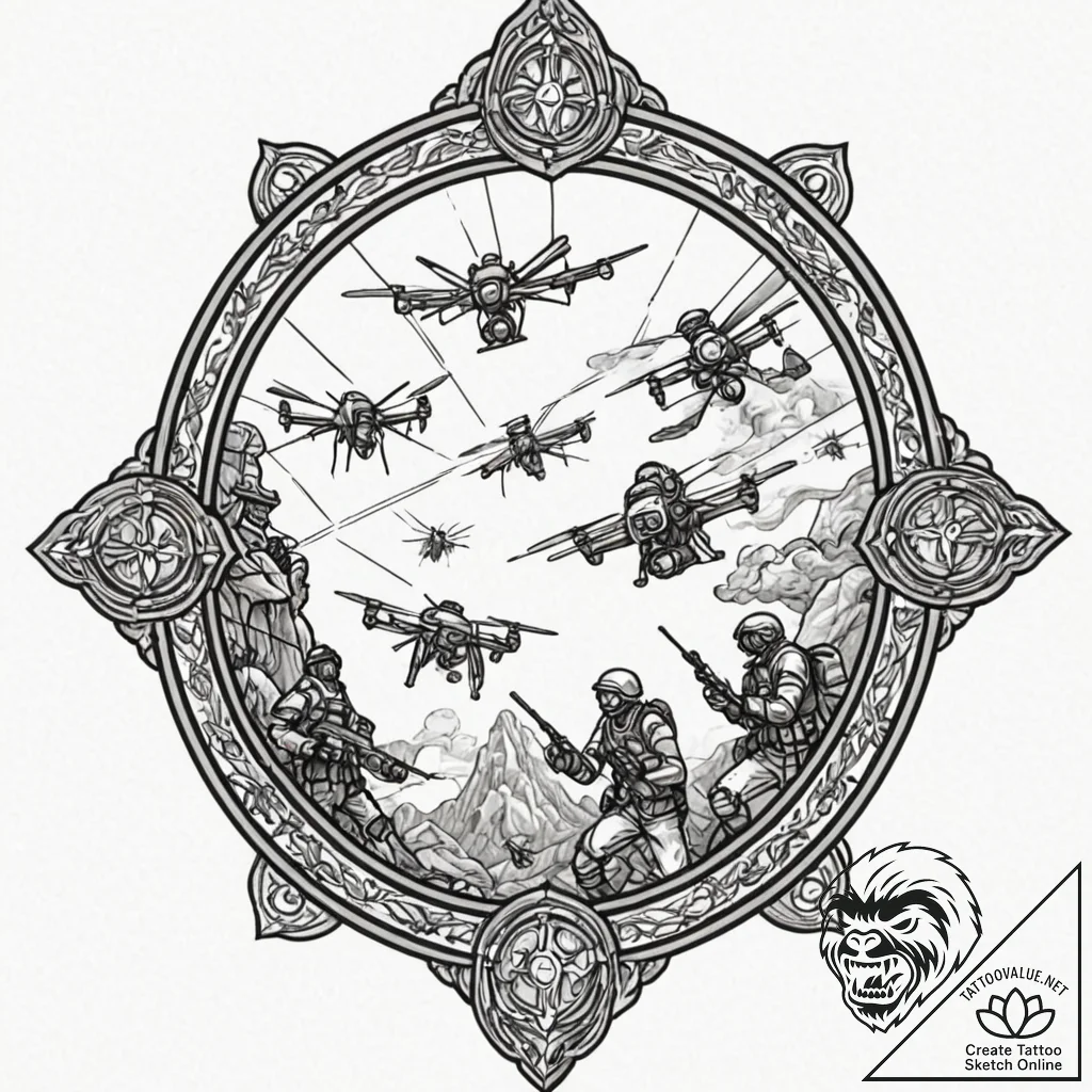 Tattoo design, a stained glass window, depict... - tattoo sketch (№1751482057_0, 02.07.2025 18:47) — tattoovalue.net