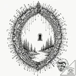 Tattoo design, a keyhole, looking through it… – tattoo sketch (№1751483545_0, 02.07.2025 19:12) — tattoovalue.net