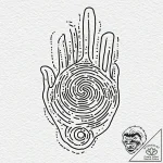 Tattoo design, a human fingerprint, the lines… – tattoo sketch (№1751483786_0, 02.07.2025 19:16) — tattoovalue.net
