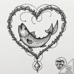 Tattoo design, the “like” or “heart” social m… – tattoo sketch (№1751485435_0, 02.07.2025 19:43) — tattoovalue.net