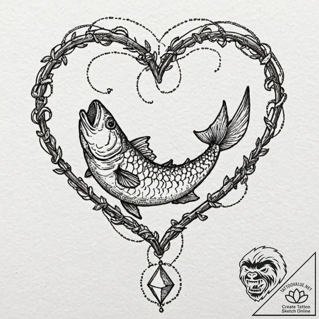 Tattoo design, the "like" or "heart" social m... - tattoo sketch (№1751485435_0, 02.07.2025 19:43) — tattoovalue.net