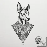 Tattoo design, anubis, the egyptian god of th… – tattoo sketch (№1751486253_0, 02.07.2025 19:57) — tattoovalue.net