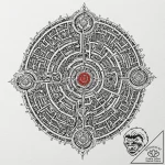 Tattoo design, a labyrinth made of circuit bo… – tattoo sketch (№1751486499_0, 02.07.2025 20:01) — tattoovalue.net