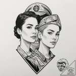 Tattoo design, a soldier’s face, half in shad… – tattoo sketch (№1751486582_0, 02.07.2025 20:03) — tattoovalue.net