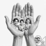 Tattoo design, a torn photograph of a family,… – tattoo sketch (№1751486991_0, 02.07.2025 20:09) — tattoovalue.net