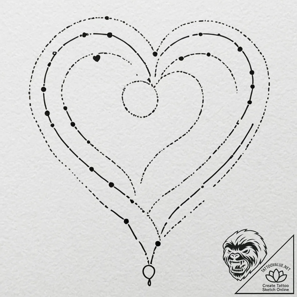 Tattoo design, handpoke style, a connect-the-... - tattoo sketch (№1751487971_0, 02.07.2025 20:26) — tattoovalue.net