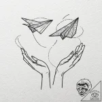 Tattoo design, two hands, one sending a clear… – tattoo sketch (№1751488052_0, 02.07.2025 20:27) — tattoovalue.net