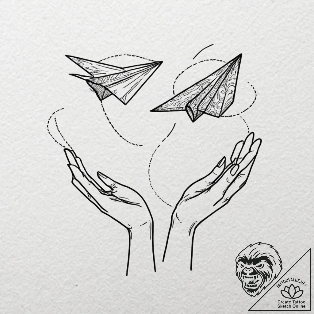 Tattoo design, two hands, one sending a clear... - tattoo sketch (№1751488052_0, 02.07.2025 20:27) — tattoovalue.net