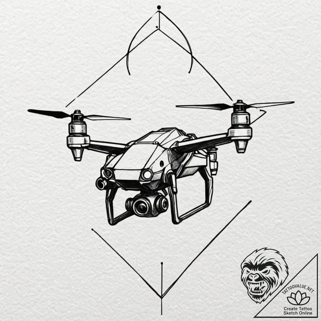 Tattoo design, a low-poly, geometric represen... - tattoo sketch (№1751489293_0, 02.07.2025 20:48) — tattoovalue.net