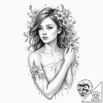 Tattoo sleeve design, memory wipe, a girl’s f… – tattoo sketch (№1751489629_0, 02.07.2025 20:53) — tattoovalue.net