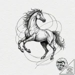Tattoo design, sleipnir in motion, his legs c… – tattoo sketch (№1751489710_0, 02.07.2025 20:55) — tattoovalue.net