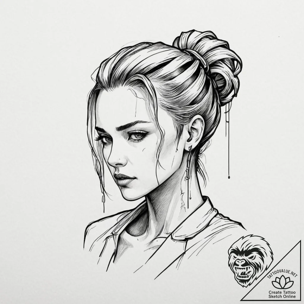 Category 1: cyberpunk-melancholy & bio-horror - tattoo sketch (№1751490707_0, 02.07.2025 21:11) — tattoovalue.net