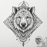 Tattoo design, the golden-bristled boar gulli… – tattoo sketch (№1751490788_0, 02.07.2025 21:13) — tattoovalue.net