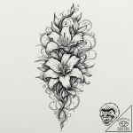 Tattoo design, a human spine fused with the s… – tattoo sketch (№1751491444_0, 02.07.2025 21:24) — tattoovalue.net