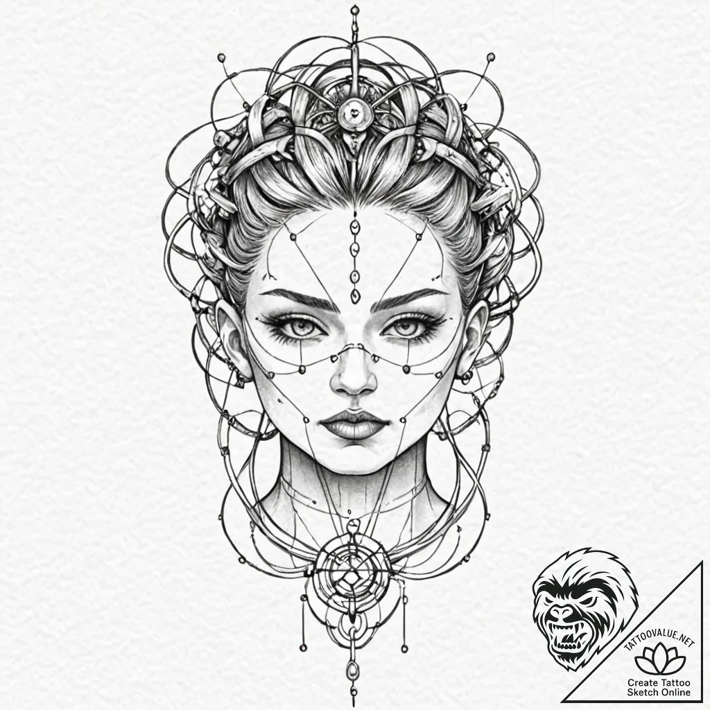 Tattoo design, a namakubi (severed head), but... - tattoo sketch (№1751491693_0, 02.07.2025 21:28) — tattoovalue.net
