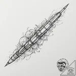 Tattoo design, a javelin missile in flight, m… – tattoo sketch (№1751492844_0, 02.07.2025 21:47) — tattoovalue.net