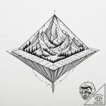 Tattoo design, a map being folded into an imp… – tattoo sketch (№1751493347_0, 02.07.2025 21:55) — tattoovalue.net