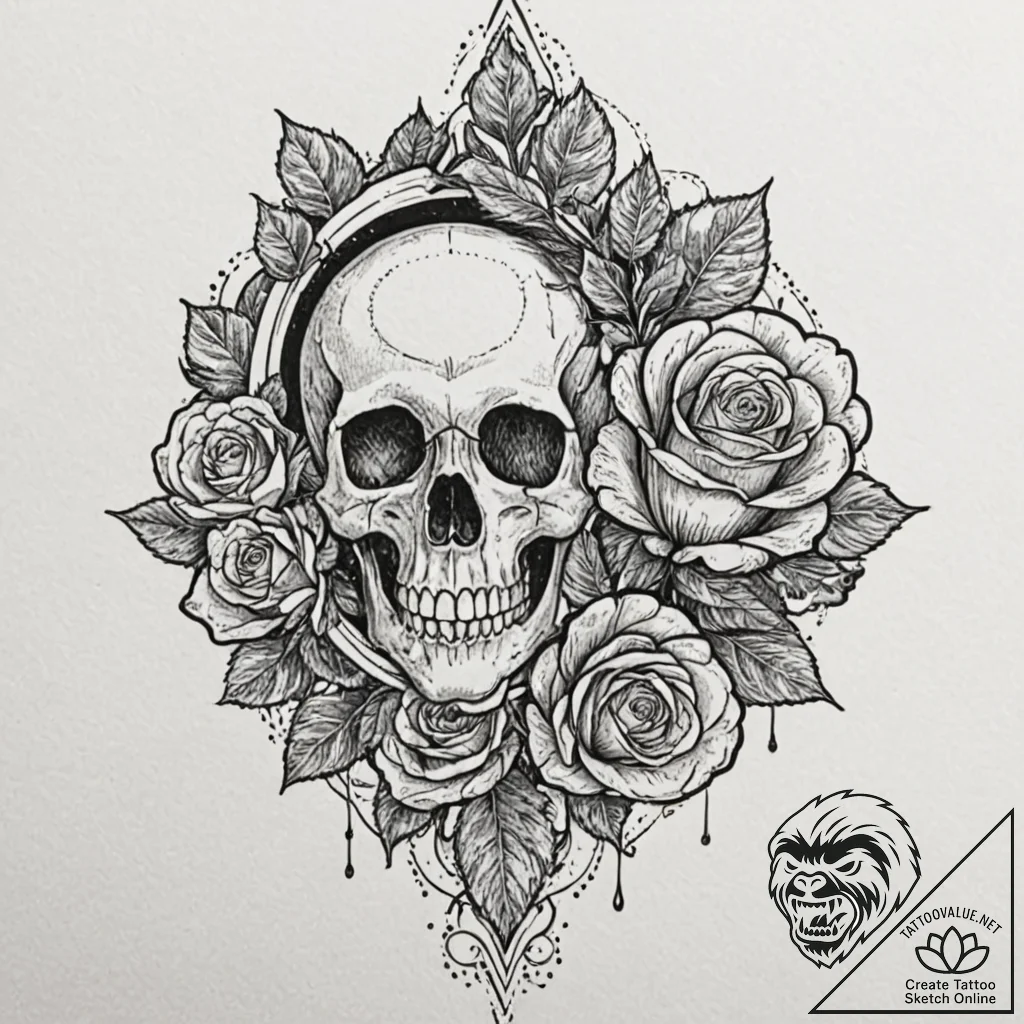 эстетика: глубокий символизм, вдохновленный а... - tattoo sketch (№1751494647_0, 02.07.2025 22:17) — tattoovalue.net
