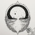 Tattoo design, a doorway standing alone on a… – tattoo sketch (№1751495382_0, 02.07.2025 22:29) — tattoovalue.net
