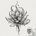 базовая структура промпта:, tattoo line art,… – tattoo sketch (№1751495638_0, 02.07.2025 22:33) — tattoovalue.net