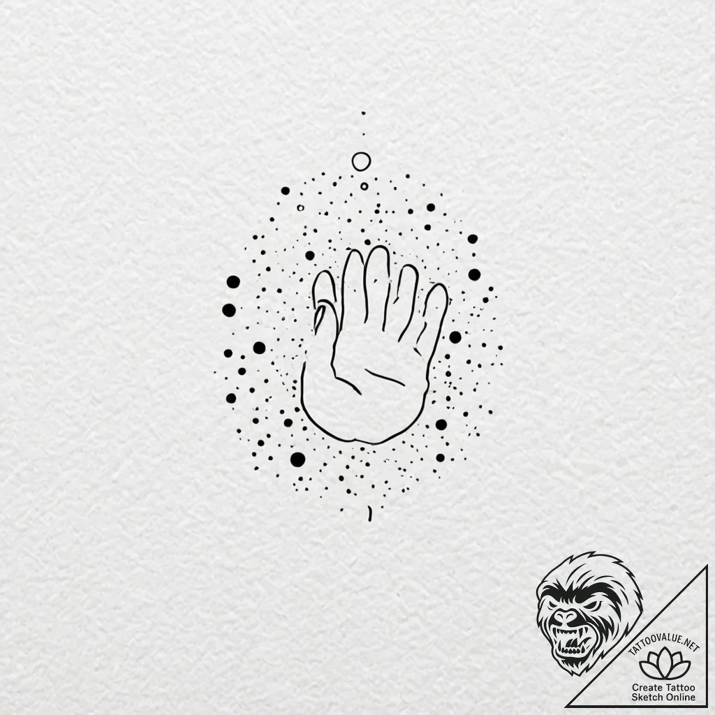 Tattoo design, handpoke style, a series of ra... - tattoo sketch (№1751497034_0, 02.07.2025 22:57) — tattoovalue.net