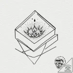 Tattoo design, handpoke style, a tiny envelop… – tattoo sketch (№1751497286_0, 02.07.2025 23:01) — tattoovalue.net