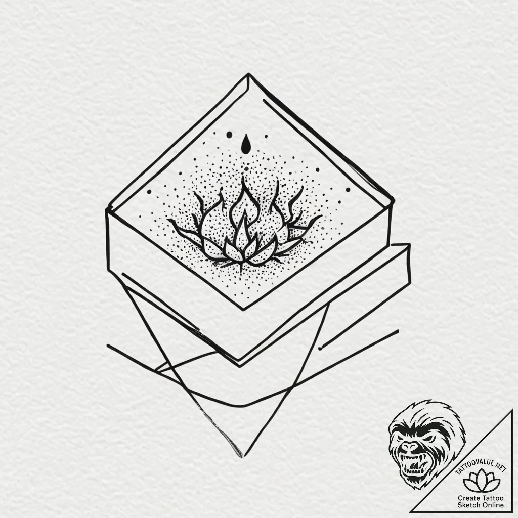 Tattoo design, handpoke style, a tiny envelop... - tattoo sketch (№1751497286_0, 02.07.2025 23:01) — tattoovalue.net