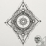 Tattoo design, handpoke style, three dots (….. – tattoo sketch (№1751498685_0, 02.07.2025 23:24) — tattoovalue.net