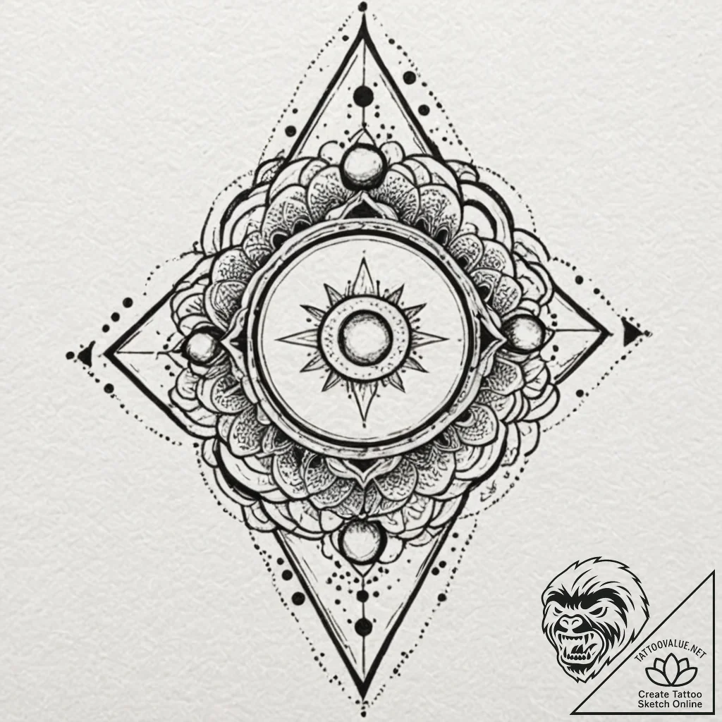 Tattoo design, handpoke style, three dots (..... - tattoo sketch (№1751498685_0, 02.07.2025 23:24) — tattoovalue.net