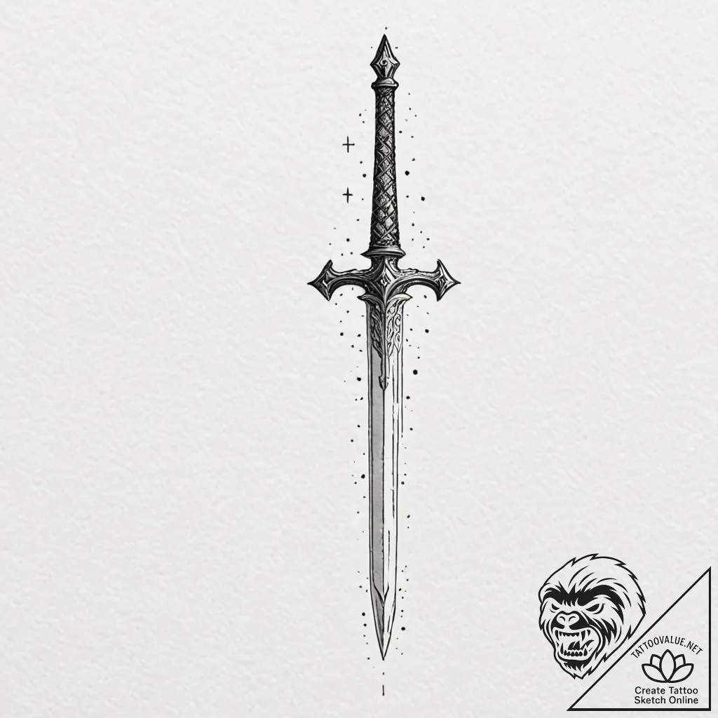 Tattoo design, handpoke style, a simple pixel... - tattoo sketch (№1751500925_0, 03.07.2025 00:02) — tattoovalue.net