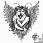 Tattoo sleeve design, dark fantasy manga, an… – tattoo sketch (№1751501006_0, 03.07.2025 00:03) — tattoovalue.net