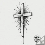 Tattoo design, handpoke style, three simple p… – tattoo sketch (№1751501339_0, 03.07.2025 00:08) — tattoovalue.net