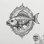 Tattoo design, handpoke style, a simplified f… – tattoo sketch (№1751501671_0, 03.07.2025 00:14) — tattoovalue.net