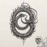 Tattoo design, an abstract form that suggests… – tattoo sketch (№1751503209_0, 03.07.2025 00:40) — tattoovalue.net