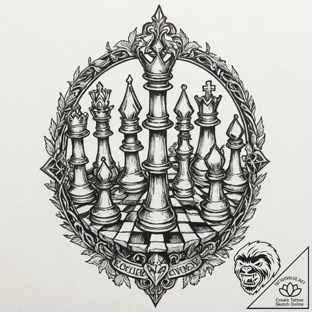Tattoo sketch of valhalla’s gates guarded by... - tattoo sketch (№1751504618_0, 03.07.2025 01:03) — tattoovalue.net
