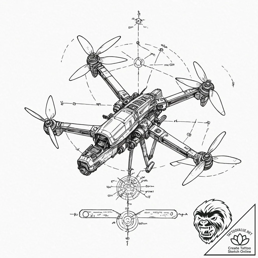 Tattoo design, schematics and blueprints of a... - tattoo sketch (№1751506861_0, 03.07.2025 01:41) — tattoovalue.net