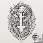 Tattoo design, a cross-section of a tank, rev… – tattoo sketch (№1751506941_0, 03.07.2025 01:42) — tattoovalue.net