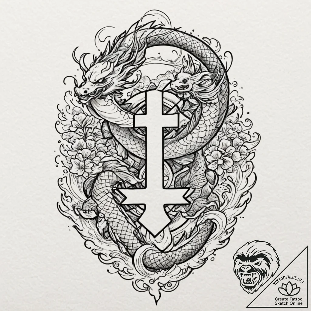 Tattoo design, a cross-section of a tank, rev... - tattoo sketch (№1751506941_0, 03.07.2025 01:42) — tattoovalue.net