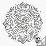 Tattoo design, a labyrinth made of circuit bo… – tattoo sketch (№1751507194_0, 03.07.2025 01:46) — tattoovalue.net