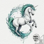 Tattoo design, sleipnir, his mane and tail ar… – tattoo sketch (№1751507782_0, 03.07.2025 01:56) — tattoovalue.net