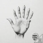 Tattoo design, handpoke style, a single, wobb… – tattoo sketch (№1751507940_0, 03.07.2025 01:59) — tattoovalue.net