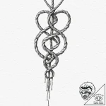 Tattoo sketch — a noose made of braided rune-… – tattoo sketch (№1751508863_0, 03.07.2025 02:14) — tattoovalue.net