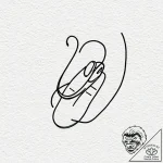 Tattoo design, handpoke style, a tiny papercl… – tattoo sketch (№1751508943_0, 03.07.2025 02:15) — tattoovalue.net