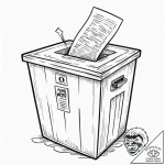 Tattoo design, a ballot box that is also a pa… – tattoo sketch (№1751509113_0, 03.07.2025 02:18) — tattoovalue.net