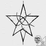 Tattoo design, handpoke style, a messy, scrib… – tattoo sketch (№1751510943_0, 03.07.2025 02:49) — tattoovalue.net